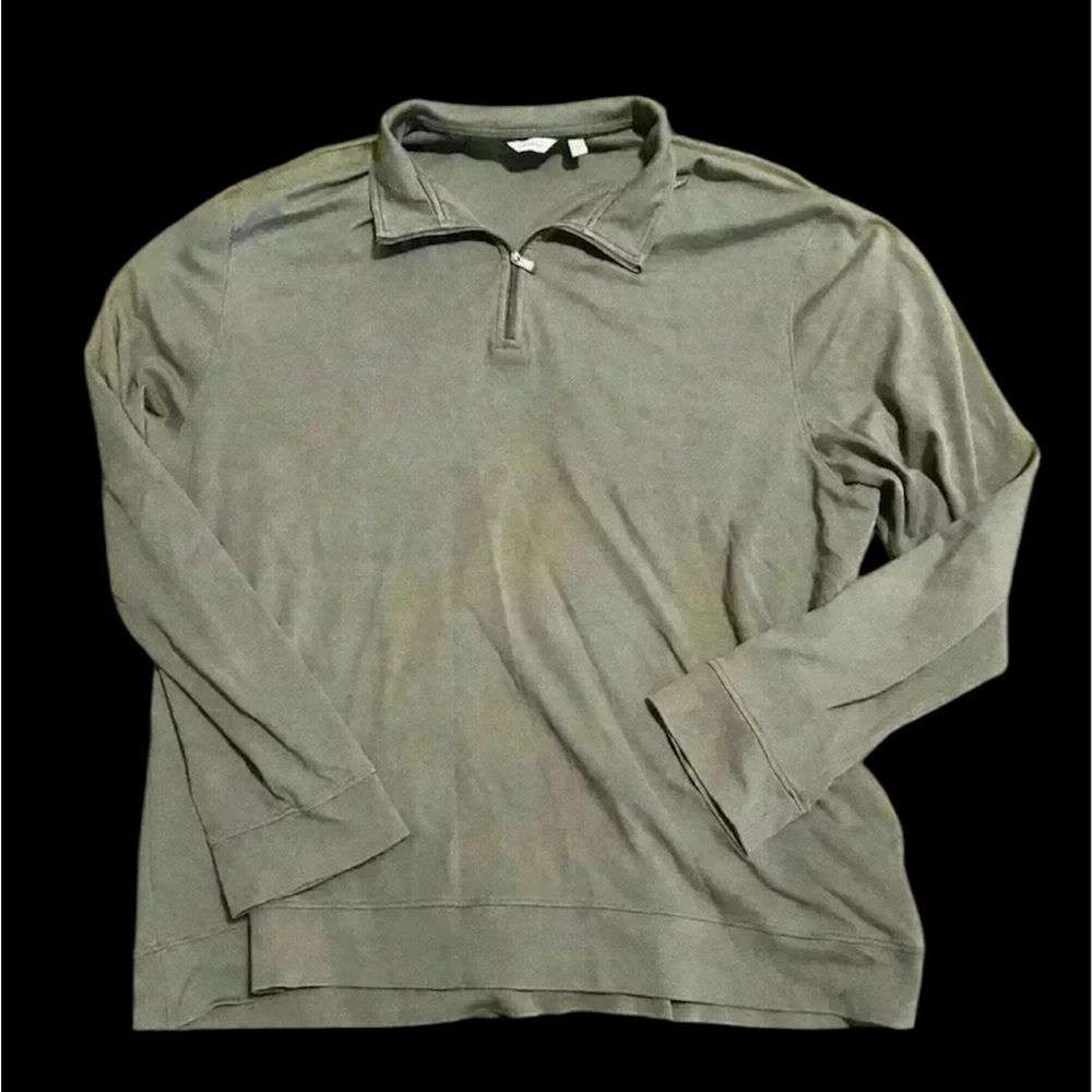 Calvin  Klein men’s 2XL grey 3/4 zip pullover